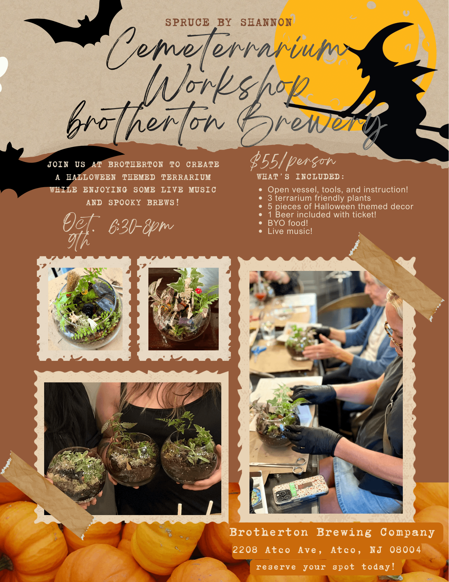 Cemeterrarium Workshop at Brotherton Brewery flyer